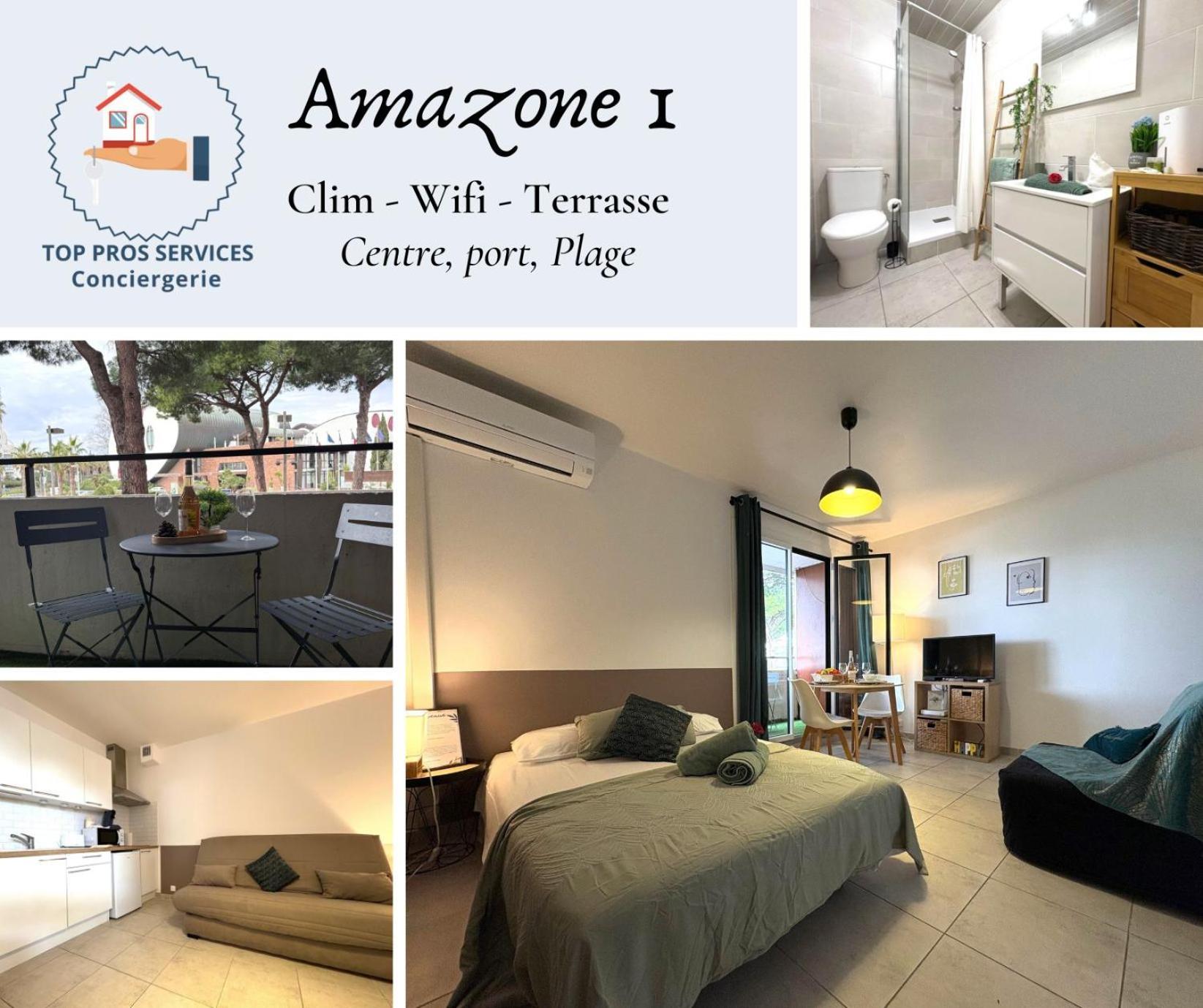 L'Amazone Studio Plein Centre Plages A 2Min Clim Wifi Sur Le Port - Top Prosconciergerie- La Grande Motte Exterior foto